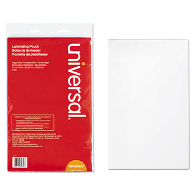 Universal® Laminating Pouches, 3 mil, 9" x 14.5", Gloss Clear, 25/Pack Flipcost Flipcost