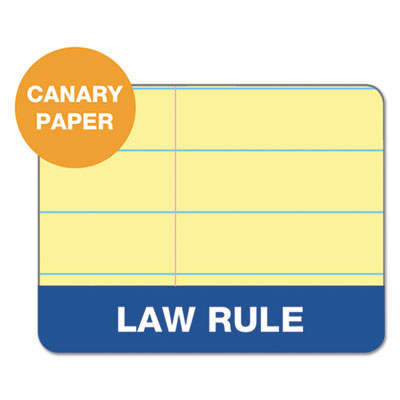 TOPS™ Double Docket Ruled Pads, Pitman Rule Variation (Offset Dividing Line - 3" Left), 100 Canary 8.5 x 11.75 Sheets, 6/Pack Flipcost Flipcost