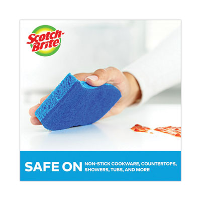 Non-Scratch Multi-Purpose Scrub Sponge, 4.4 x 2.6, 0.8" Thick, Blue, 9/Pack Flipcost Flipcost