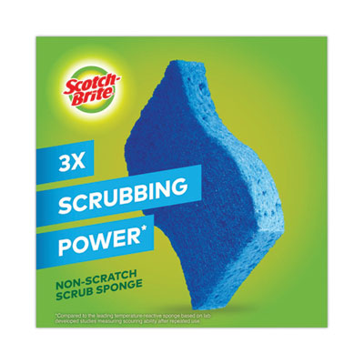 Non-Scratch Multi-Purpose Scrub Sponge, 4.4 x 2.6, 0.8" Thick, Blue, 9/Pack Flipcost Flipcost