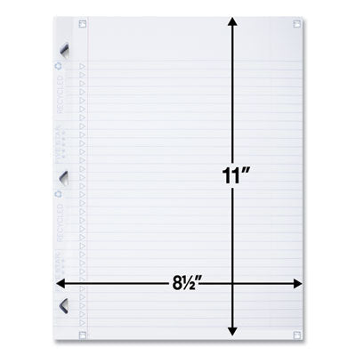 Reinforced Filler Paper Plus Study App, 3-Hole, 8.5 x 11, College Rule, 80/Pack Flipcost Flipcost