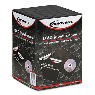 Standard DVD Case, Black, 10/Pack Flipcost Flipcost