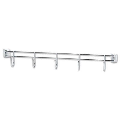 Handy Hook Bars Wire Shelving, Five Hooks, 24" Deep, Silver, 2 Bars/Pack Flipcost Flipcost