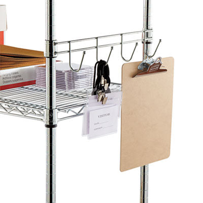 Handy Hook Bars Wire Shelving, Five Hooks, 24" Deep, Silver, 2 Bars/Pack Flipcost Flipcost