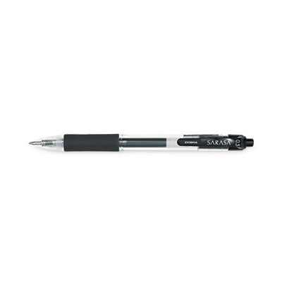 Sarasa Dry Gel X20 Gel Pen, Retractable, Fine 0.5 mm, Black Ink, Clear/Black Barrel, 12/Pack Flipcost Flipcost