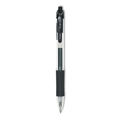 Sarasa Dry Gel X20 Gel Pen, Retractable, Fine 0.5 mm, Black Ink, Clear/Black Barrel, 12/Pack Flipcost Flipcost