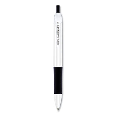 Sarasa Dry X1+ Retractable Gel Pen, Medium 0.7 mm, Black Ink, White/Black Barrel, 12/Pack Flipcost Flipcost