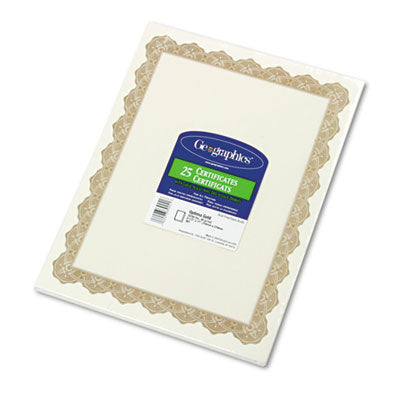 Parchment Paper Certificates Optima Gold, 8.5 x 11 with White Border, 25/Pack Flipcost Flipcost