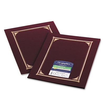 Certificate/Document Cover Burgundy, 12.5 x 9.75,  6/Pack Flipcost Flipcost