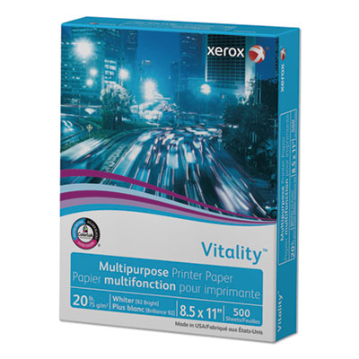 Vitality Multipurpose Print Paper, 92 Bright, 20 lb Bond Weight, 8.5 x 11, White, 500/Ream, 10 Reams/Ct, 40 Cartons/Pallet Flipcost Flipcost