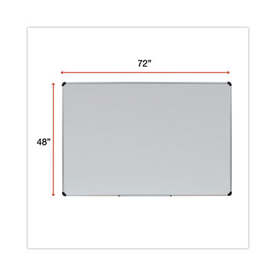 Magnetic Steel Dry Erase Marker Board, 72 x 48, White Surface, Aluminum/Plastic Frame Flipcost Flipcost