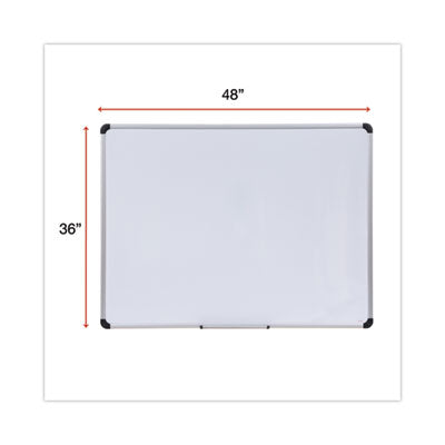 Magnetic Steel Dry Erase Marker Board, 48 x 36, White Surface, Aluminum/Plastic Frame Flipcost Flipcost