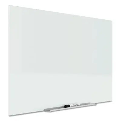 QUARTET MFG. InvisaMount Magnetic Glass Marker Board, 74 x 42, White Surface Flipcost Flipcost