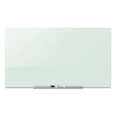 QUARTET MFG. InvisaMount Magnetic Glass Marker Board, 74 x 42, White Surface Flipcost Flipcost