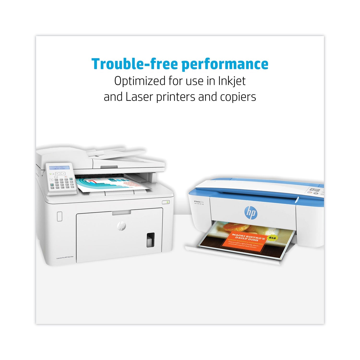 HP Papers Premium Choice LaserJet Paper, 100 Bright, 32 lb Bond Weight, 8.5 x 11, Ultra White, 500/Ream