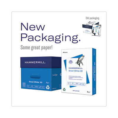 Hammermill® Great White 30 Recycled Print Paper, 92 Bright, 20 lb Bond Weight, 8.5 x 14, White, 500/Ream Flipcost Flipcost