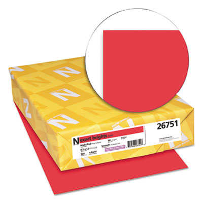 Neenah  Bright Red Paper 8.5x11, 20 lb Bond Weight, 8.5 x 11, Bright Red, 500/Ream Flipcost Flipcost