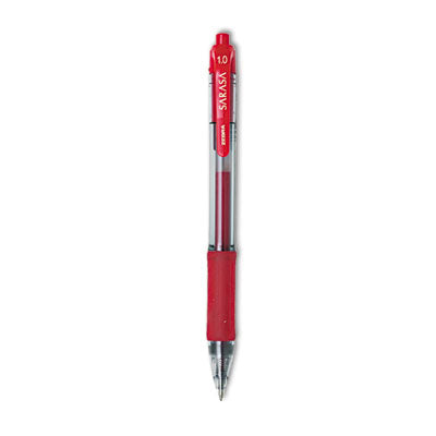 Sarasa Dry Gel X20 Gel Pen, Retractable, Bold 1 mm, Red Ink, Clear/Red Barrel, Dozen Flipcost Flipcost