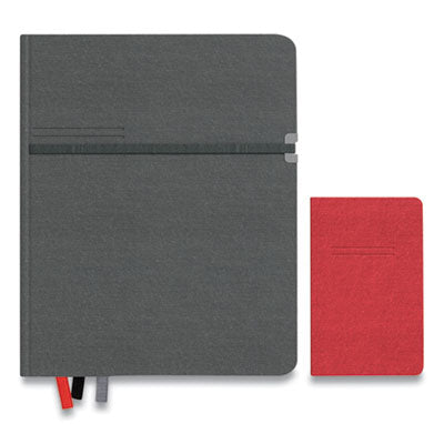 TRU RED™ Large Mastery Journal with Pockets, 1-Subject, Narrow Rule, Charcoal/Red Cover, (192) 10 x 8 Sheets Flipcost Flipcost