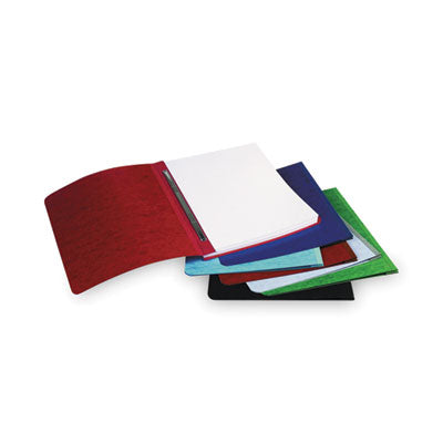 PRESSTEX Report Cover with Tyvek Reinforced Hinge, Side Bound, Two-Piece Prong Fastener, 3" Capacity, 14 x 8.5, Red/Red Flipcost Flipcost