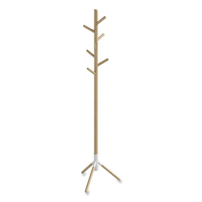 Resi Standing Coat Tree White, 6 Hook, 17.25w x 17.25d x 69.5h Flipcost Flipcost