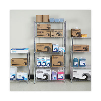 Residential Wire Shelving, Five-Shelf, 36w x 14d x 72h, Silver Flipcost Flipcost