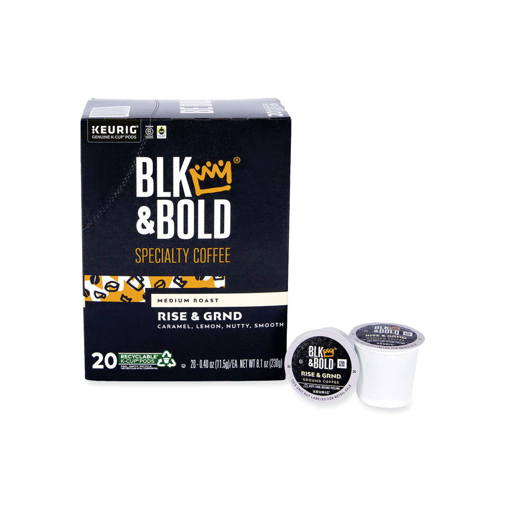 BLK & Bold® Rise and GRND K-Cups, 20/Box