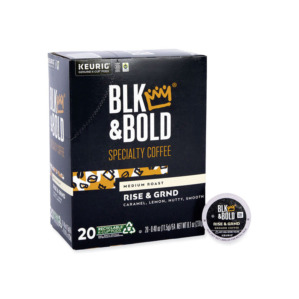 BLK & Bold® Rise and GRND K-Cups, 20/Box