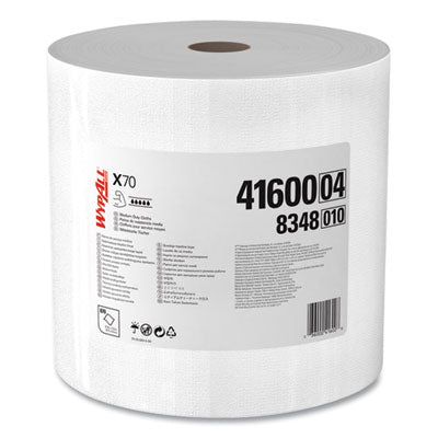 WypAll® X70 Cloths, Jumbo Roll, Perf., 12.4 x 12.2, White, 870 Towels/Roll Flipcost Flipcost