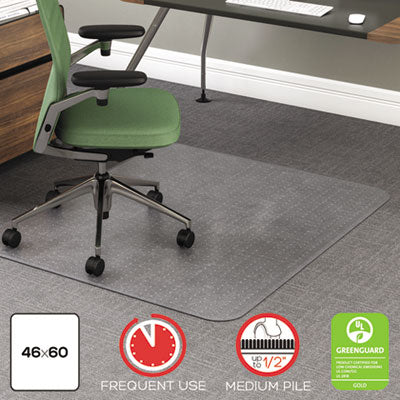 RollaMat Frequent Use Chair Mat, Medium Pile Carpet, Flat, 46 x 60, Rectangle, Clear Flipcost Flipcost