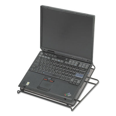 Safco® Onyx Mesh Laptop Stand, 12.25" x 12.25" x 2", Black Flipcost Flipcost