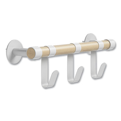 Safco® Resi Coat Wall Rack, 3 Hook, 19.75w x 4.25d x 6h, White Flipcost Flipcost