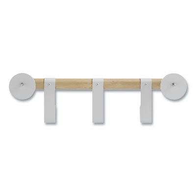 Safco® Resi Coat Wall Rack, 3 Hook, 19.75w x 4.25d x 6h, White Flipcost Flipcost