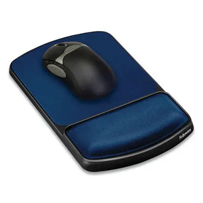 Fellowes® Gel Mouse Pad with Wrist Rest, 6.25 x 10.12, Black/Sapphire Flipcost Flipcost