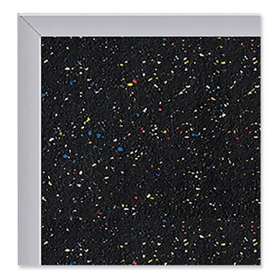 Satin Aluminum-Frame Recycled Rubber Bulletin Boards, 120.5 x 48.5, Confetti Surface Flipcost Flipcost