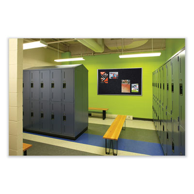 Satin Aluminum-Frame Recycled Rubber Bulletin Boards, 120.5 x 48.5, Confetti Surface Flipcost Flipcost