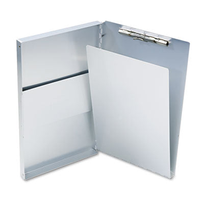 Saunders Snapak Aluminum Side-Open Forms Folder, 0.5" Clip Capacity, Holds 8.5 x 14 Sheets, Silver Flipcost Flipcost