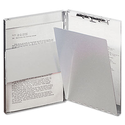 Saunders Snapak Aluminum Side-Open Forms Folder, 0.5" Clip Capacity, Holds 8.5 x 14 Sheets, Silver Flipcost Flipcost