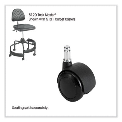 Safco® Task Master Carpet Casters, Chair accessories wheels, 2", Black, 5/Set Flipcost Flipcost