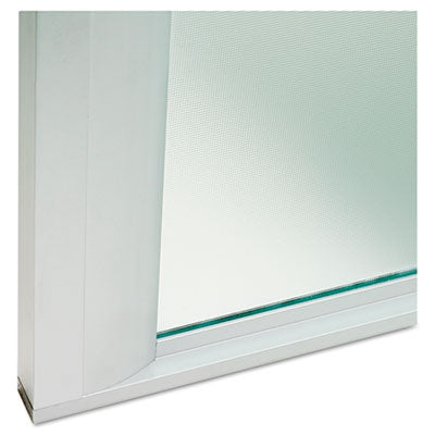 Glass Door Set With Silver Frame For 72" Wide Hutch, 17w x 16h, Clear, 4 Doors/Set Flipcost Flipcost