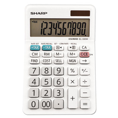 Sharp® EL-330WB Desktop Calculator, 10-Digit LCD Flipcost Flipcost