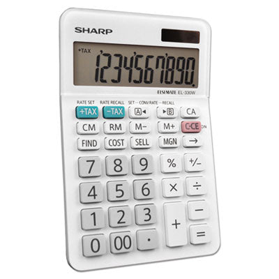 Sharp® EL-330WB Desktop Calculator, 10-Digit LCD Flipcost Flipcost