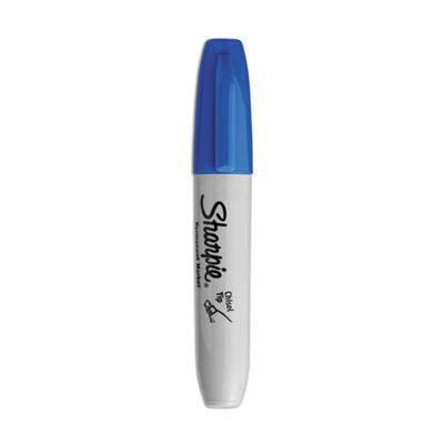 Sharpie® Chisel Tip Permanent Marker, Medium Chisel Tip, Blue, Dozen Flipcost Flipcost