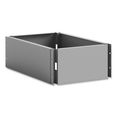 Single Continuous Metal Locker Base Addition, 11.7w x 16d x 5.75h, Gray Flipcost Flipcost