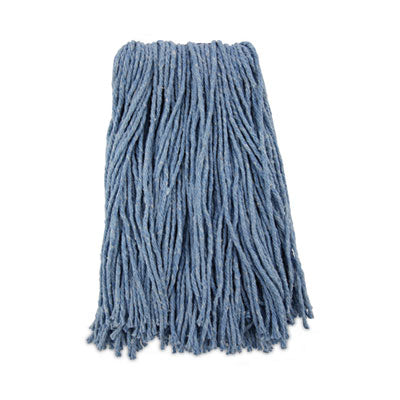 Boardwalk® Mop Head Standard, Cotton/Synthetic Fiber, Cut-End, #16., Blue Flipcost Flipcost