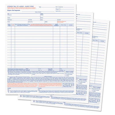 TOPS™ Bill of Lading, Three-Part Carbonless, 8.5 x 11, 50 Forms Total Flipcost Flipcost