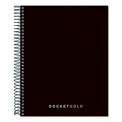 TOPS™ Docket Gold Planner, 1-Subject, Narrow Rule, Black Cover, (70) 8.5 x 6.75 Sheets Flipcost Flipcost