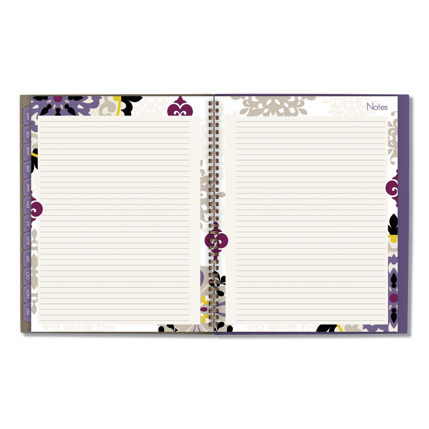 Cambridge® Vienna Weekly/Monthly Appointment Book, Geometric Artwork, 11 x 8.5, Purple/Tan Cover, 12-Month (Jan to Dec): 2025