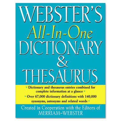 Merriam Webster® All-In-One Dictionary/Thesaurus, Hardcover, 768 Pages Flipcost Flipcost