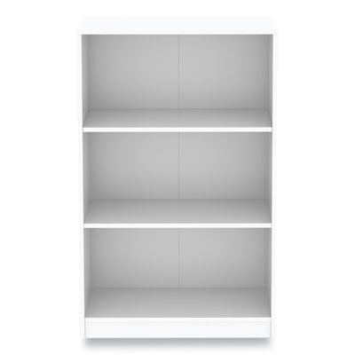 Three-shelf white bookcase contemporary, 27.56" x 11.42" x 44.33" Flipcost Flipcost